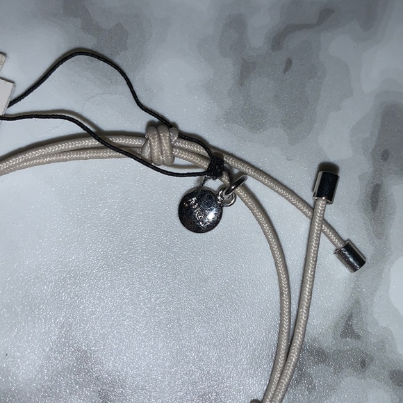 NWT MMJ Oyster Grey & Silver Bolt Corded Friendship Bracelet - Picture 4 of 9